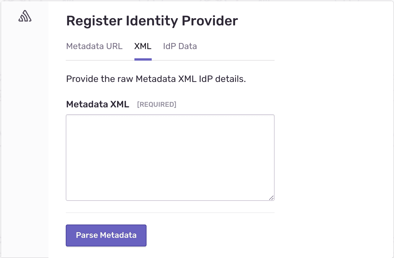 The SAML SSO settings